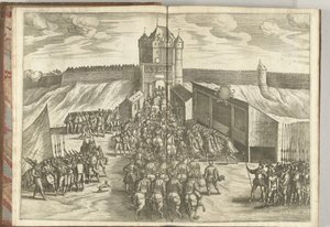 Arkkiherttua Ernstin sisäänkäynti Brysselin kaupungin portilla, 1594 tekijältä Pieter van der Borcht (I) (attributed to)