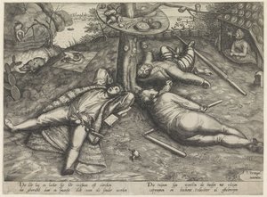 laiskiainen tekijältä Pieter van der Heyden (attributed to)