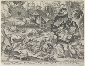 Laiskuus Desidia (otsikko esineessä) Seitsemän kuolemansyntiä (sarjan nimi) tekijältä Pieter van der Heyden