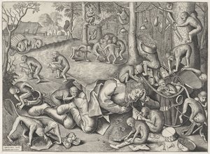 apinoiden ryöstama kauppias tekijältä Pieter van der Heyden
