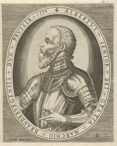 Brandenburgin markkreivi Albrecht Friedrichin muotokuva Hallittajien muotokuvia (sarjan nimi) tekijältä Pieter van der Heyden
