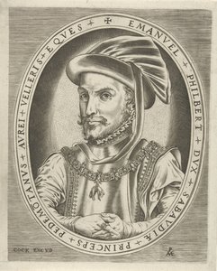 Savoyn herttuan Emanuel Philibertin muotokuva Hallittajien muotokuvia (sarjan nimi) tekijältä Pieter van der Heyden