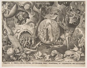Kristuksen laskeutuminen Limboon, n. 1561. tekijältä Pieter van der Heyden