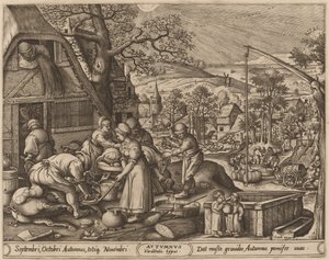 Syksy tekijältä Pieter van der Heyden after Hans Bol