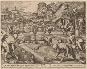 kevät tekijältä Pieter van der Heyden after Pieter Bruegel the Elder
