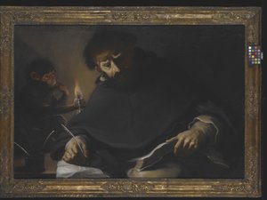 St. Dominic and The Devil (öljy kankaalle) tekijältä Pietro (1605 78) Della Vecchia