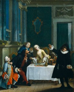 "Välipala naamioiden kanssa"" Commedia dell