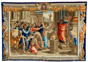 Seitsemännentoista vuosisadan kuvakudos, joka kuvaa Lystran uhria tekijältä Pietro 1579 1669 Fevère