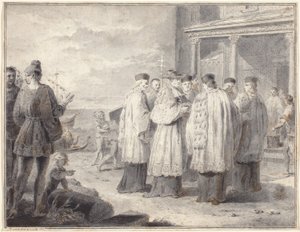 Paulinus, kardinaali ja Aquileian patriarkka, siirtää paikkansa Gradolle