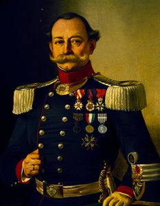 Italian everstin muotokuva (öljy kankaalle) tekijältä Pietro Baldini