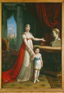 Elisa Bonaparte, Napoleon I:n sisar, Toscanan suurherttuatar, ja hänen tyttärensä Napoleone-Elisa ...