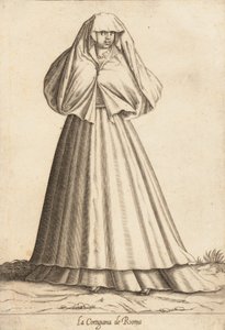 La Cortigiana de Roma Courtesan, n. 1580. tekijältä Pietro Bertelli.