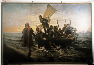 Kolumbuksen laskeutuminen Amerikkaan. 1492.