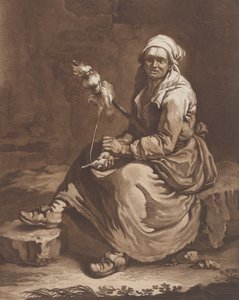 Vanha työssäkäyvä nainen, n. 1757-1804. tekijältä Pietro Jacopo Palmieri