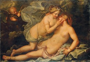 Jupiter Dianan ja nymfi Calliston varjossa