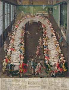 Juhla Casa Nanissa, joka pidettiin heidän vieraansa, Kölnin vaaliruhtinas arkkipiispan Clemente Auguston kunniaksi, 9. syyskuuta 1755