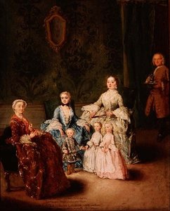 Sagredon perhe (öljy kankaalle) tekijältä Pietro Longhi
