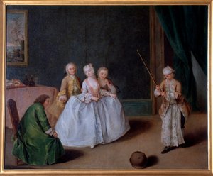 Potin peli (Painting, n. 1760) tekijältä Pietro Longhi