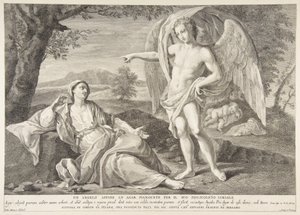 Un àngel aparegut a Agar, 1727-72. finlandès