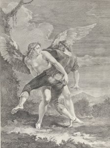 Jaakob paini enkelin kanssa, 1730-39.