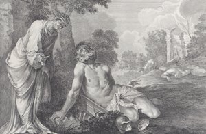 Jobia nuhteli vaimonsa, 1730-39.