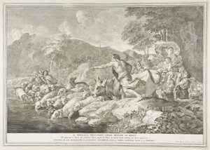 Karvaan veden ihme teki makean Il Miracolo delle Acque Bare Mutaten Dol ..., 1743-63. tekijältä Pietro Monaco