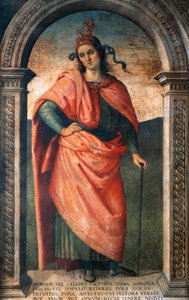 Pietro Peruginon Cato (n. 1450-1523), fresko, Collegio del Cambio, Perugia tekijältä Pietro Perugino