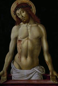 Kristus Pietassa, Perugino (1450 ca-1523), öljy puulle, cm 525x365 tekijältä Pietro Perugino
