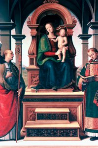 Madonna ja lapsi pyhien kanssa, n. 1470-1523 tekijältä Pietro Perugino