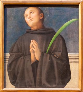 St Placidus (öljy puulle) tekijältä Pietro Perugino