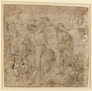 Kristuksen kaste tekijältä Pietro Perugino