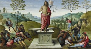 Ylösnousemus, 1496-1500 tekijältä Pietro Perugino