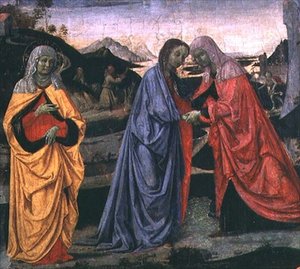 Vierailu (tempera paneelissa) tekijältä Pietro Perugino