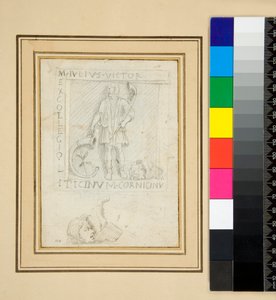 M. Julius Victorin sippus (lyijykynä) tekijältä Pietro Santi Bartoli