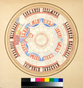 Volta di Giove Domus Aureassa (musta liitu, joissakin kynällä ja ruskealla musteella. värjätty vesiväreillä)