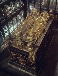 Henry VII:n (1457-1509) ja hänen vaimonsa Elizabeth of Yorkin hauta, 1518 (pronssi)