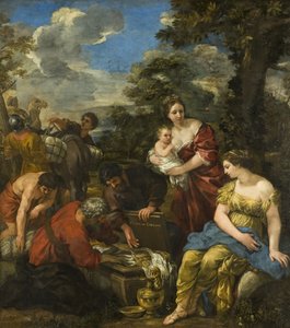 Laaban etsii epäjumaliaan (öljy kankaalle) tekijältä Pietro da Cortona
