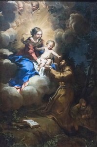Marian näky Pyhälle Franciscukselle, n. 1641 (öljy kankaalle)