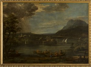 Maisema Pyhän Pietarin kutsulla tekijältä Pietro da Cortona