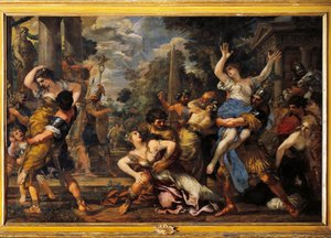 Pietro da Cortonan (Cortonan kivi) maalaus Sabiinien sieppaus (Pietro Berrettini)