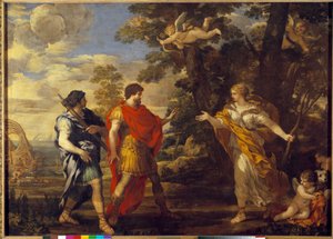Venus metsästäjänä esiintyy Pierre de Cortonan Enee-maalauksessa (Pietro Berrettini dit Pietro da Cortona (1596-1669). 1600-luvun su. 1,27x1,76 m tekijältä Pietro da Cortona