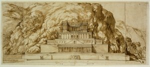 Palestrinan temppelin rekonstruktio tekijältä Pietro da Cortona