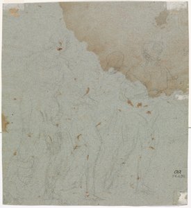 Luonnos Lotille ja hänen tyttäreilleen, 1600-luku. tekijältä Pietro da Cortona
