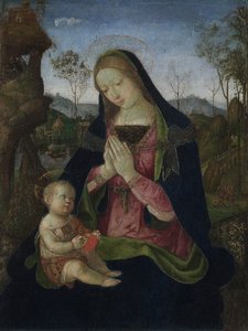 Neitsyt ja lapsi, n. 1490-1500. tekijältä Pintoricchio