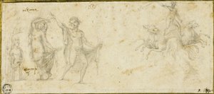 Luonnoksia antiikkisen jälkeen: Bacchic Revels; Neptunus vaunuissaan