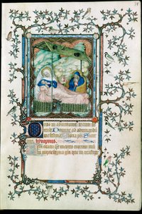Syntymä. Petites heures du Duc de Berry ... tekijältä Pol de Limbourg