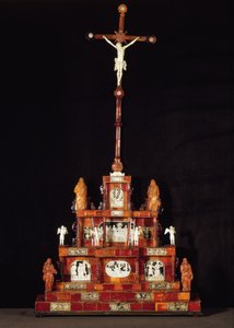 Kannettava alttari, Michael Redlinin työpaja, Gdansk (puu, meripihka ja norsunluu)