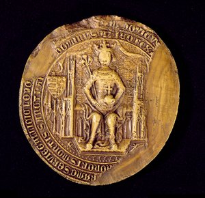 Ludvig I:n (1326-82) Suuren, Puolan kuninkaan sinetti tekijältä Polish School
