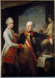 Muotokuvia veljistä Leopold II:sta Habsburg-Lotringiasta, Toscanan suurherttuasta ja Pyhän valtakunnan Joseph II:sta tekijältä Pompeo Girolamo Batoni