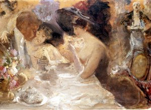 Illallinen Monte Carlossa. Pompeo Marianin Belle Epoque. Linnan museo. Milano